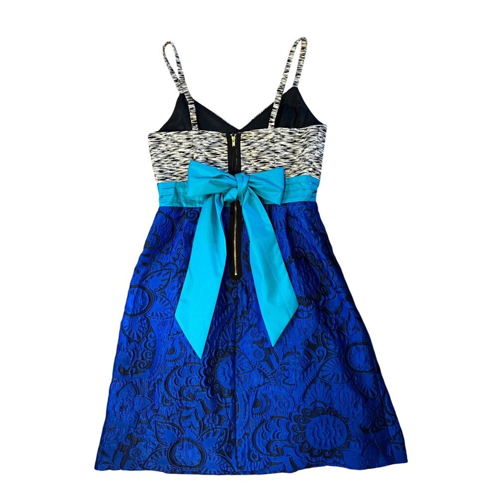 Anthropologie Blue Lace Midi Dress with Mint Sash - Picture 5 of 10